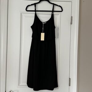 Elegant nursing Black Sleeveless Dress